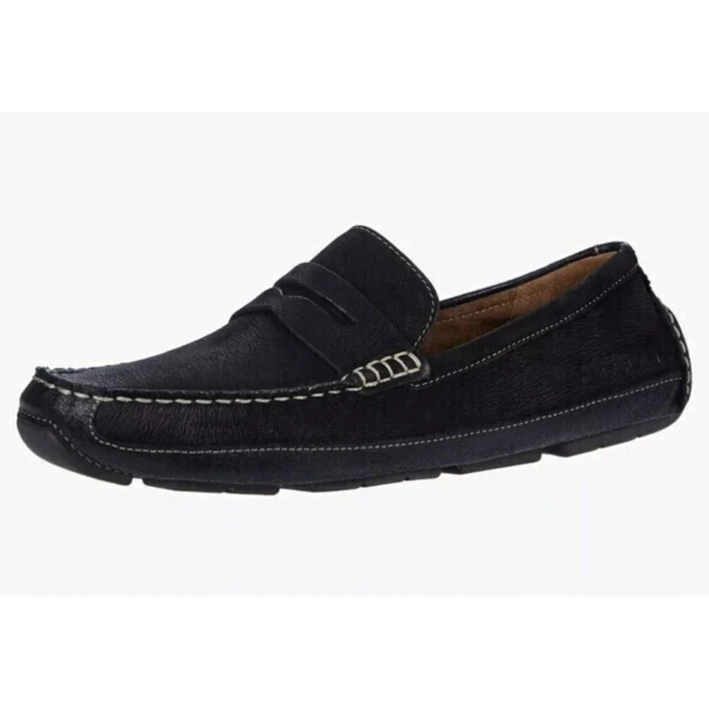 Cole Haan Wyatt Penny Men's Size 7 M Black Leather Suede Driver Loafer